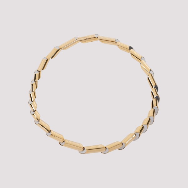 Shop Lanvin Sequence By  Necklace M In Mm Gold Silver