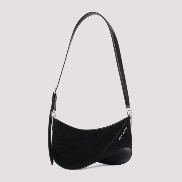 Shop Mugler Curve Bag Unica In Black