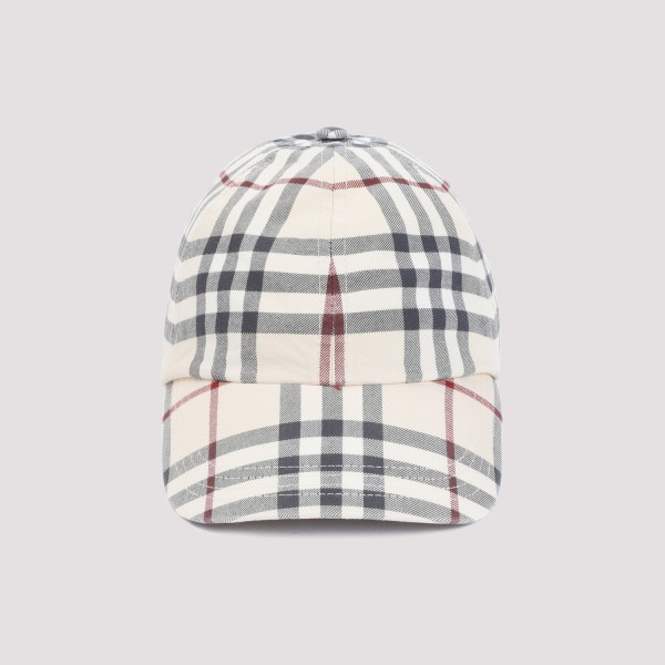 Shop Burberry Check Baseball Hat M In A Stone