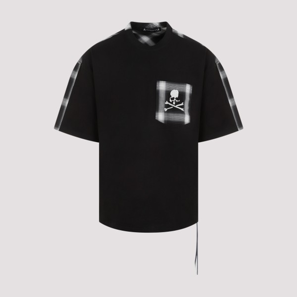 Mastermind Japan Combined Check T-shirt In Black White Check