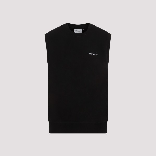 Carhartt Wip Script Vest Sweatshirt In Black White