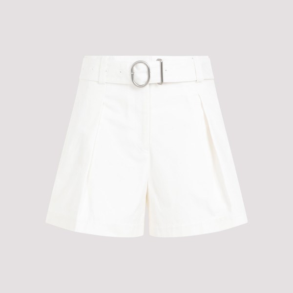 Shop Jil Sander Mid Waist Shorts 34 In Optic White