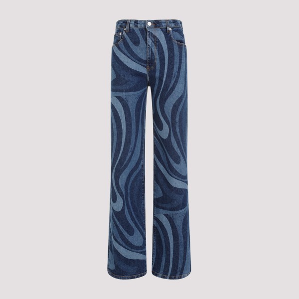 Shop Pucci Cotton Jeans 38 In A Blu Medio