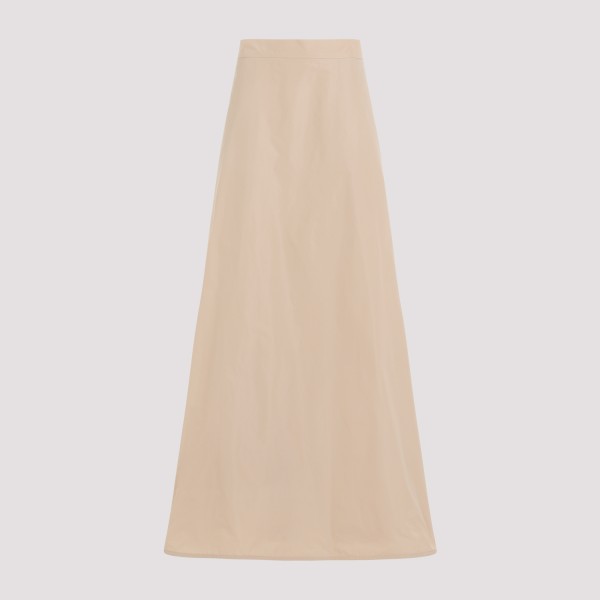 Jil Sander Polyester Long Skirt In Dark Sand