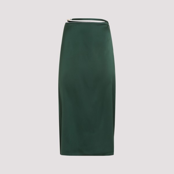Shop Jacquemus La Jupe Notte Skirt 32 In Dark Green