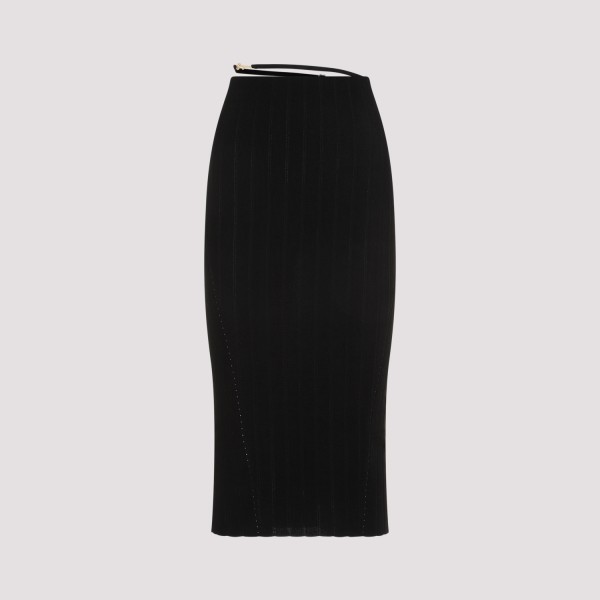 Shop Jacquemus La Jupe Pralu Skirt 32 In Black