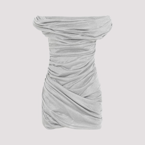 Shop Magda Butrym Dress 36 In Silver