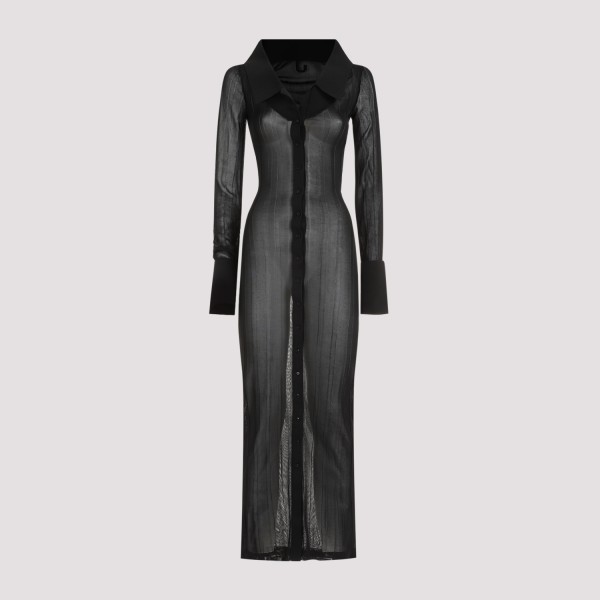 Jacquemus La Dressing Gown Manta Dress In Black