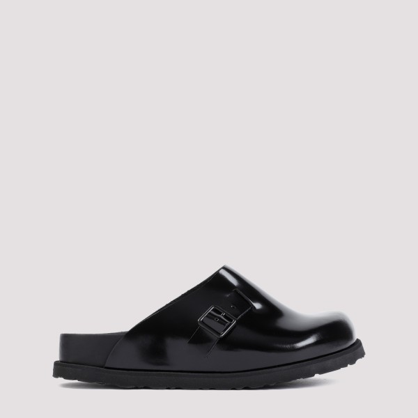 Shop Birkenstock 1774 Niamey Shiny Leather Sandals 35 Regular In Black
