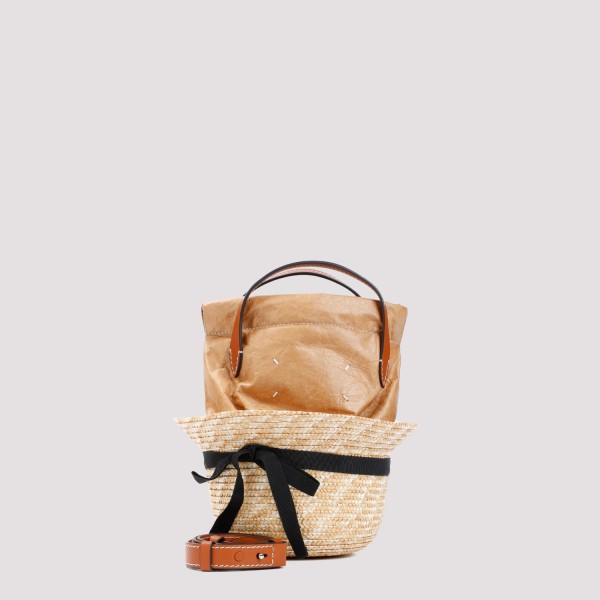 Maison Margiela Hat Bucket Bag In Ha Natural Brown