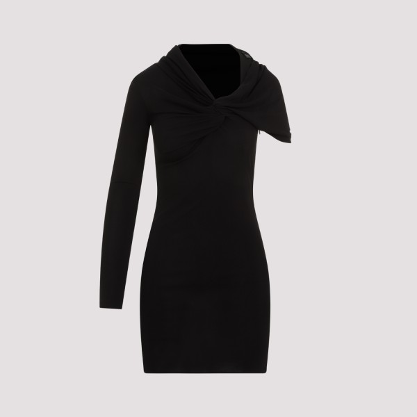 Shop Saint Laurent Viscose Mini Dress 36 In Noir