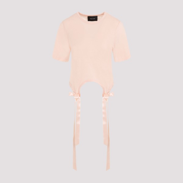 Shop Simone Rocha Easy T-shirt Bow Tails M In Pale Rose