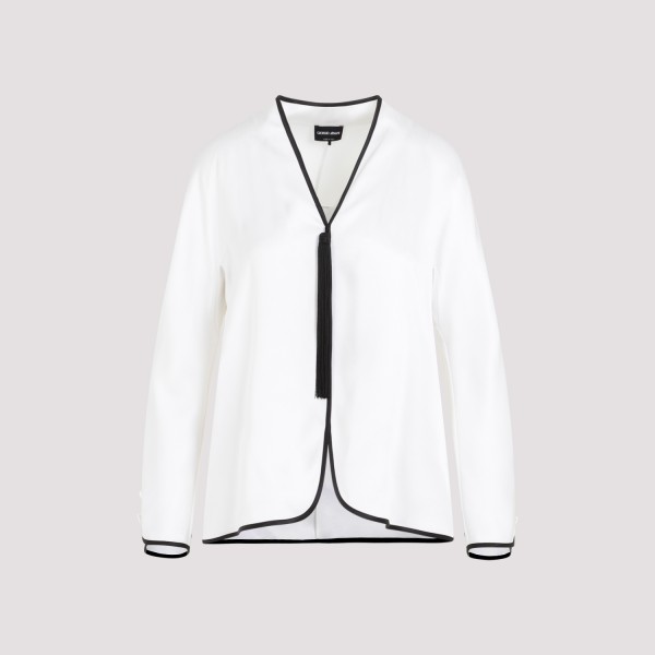 Giorgio Armani Silk Shirt 42 In White