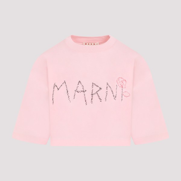 Shop Marni Cotton Cropped Shirt 38 In C Magnolia