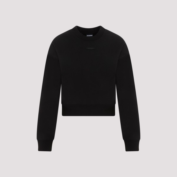 Shop Jacquemus Le Sweatshirt Gros Grain S In Black