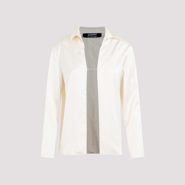 Shop Jacquemus Notte Shirt 34 In Off White