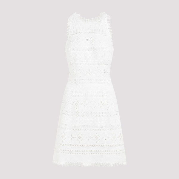 Shop Ermanno Scervino Polyester Dress 42 In Blanc De Bl