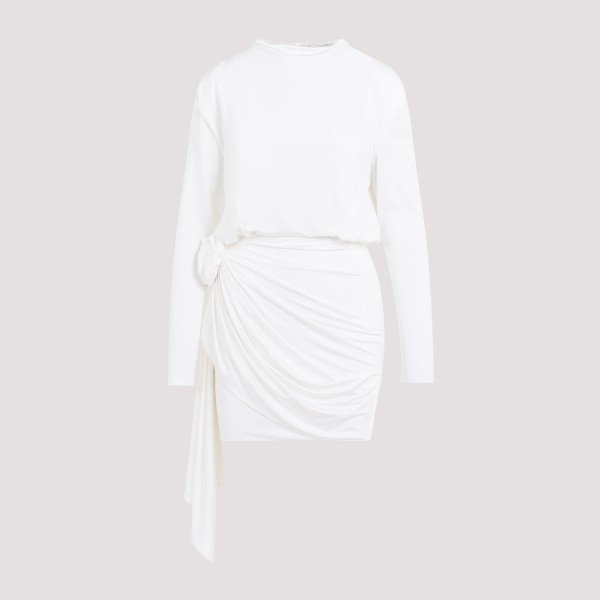 Shop Magda Butrym Viscose Dress 34 In White