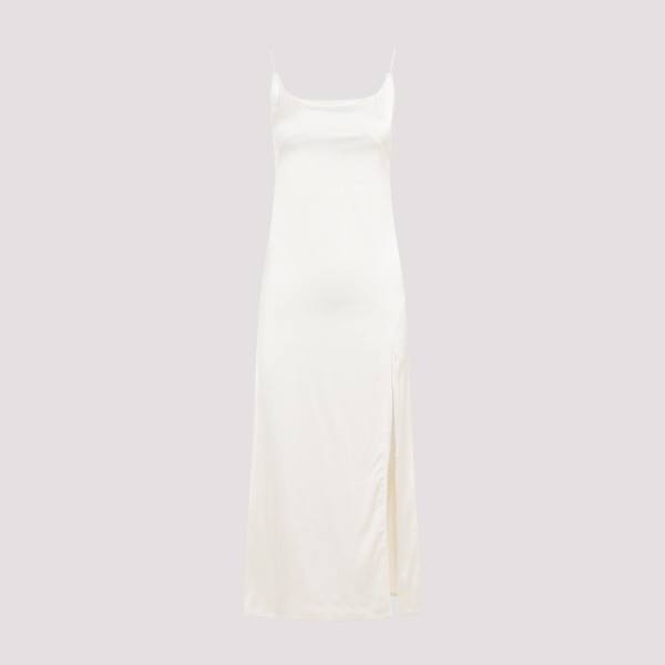 Shop Jacquemus La Robe Notte Dress 36 In Off White
