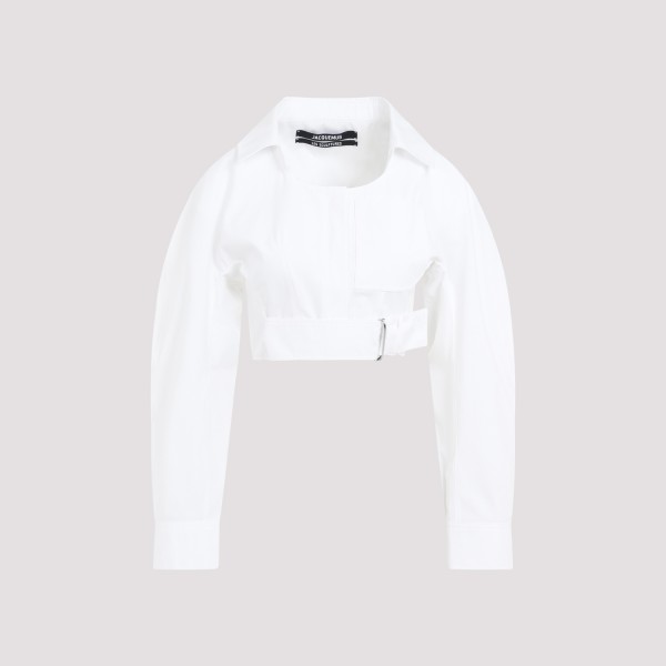 Shop Jacquemus La Chemise Obra Shirt 32 In White