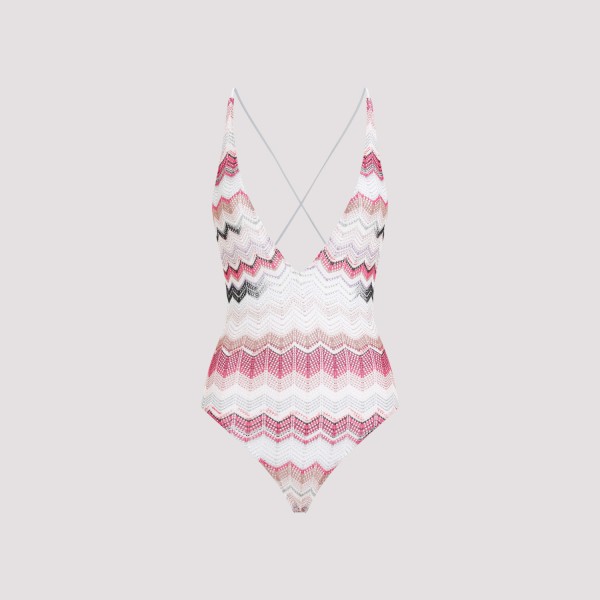 Shop Missoni One-piece Swimsuit 42 In Scv Multi Pink Tone