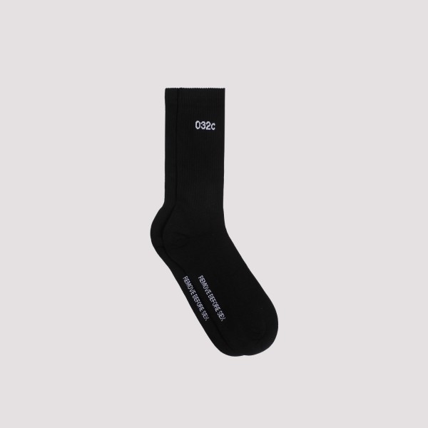 Shop 032c Remove Before Sex Socks Unica In Black White