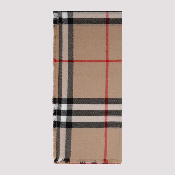 Burberry Wool Scarf In A Archive Beige