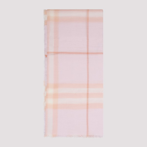 Shop Burberry Wool Scarf Unica In B Cameo