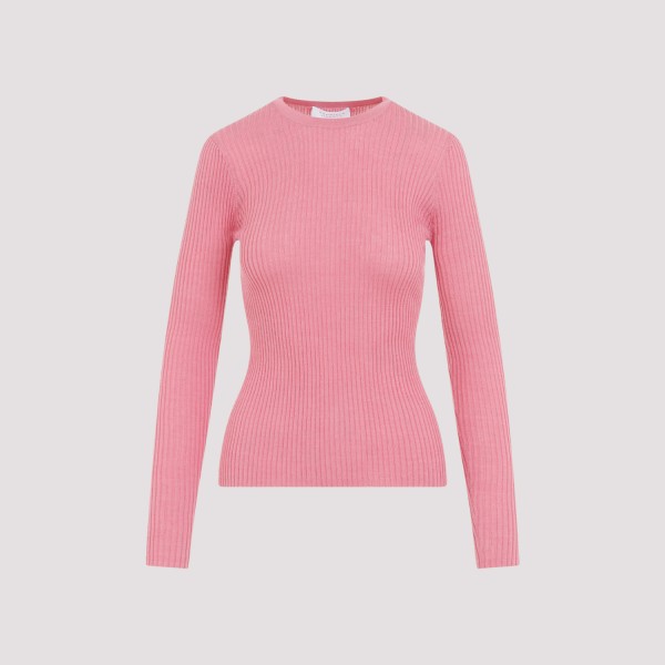 Shop Gabriela Hearst Browing Knit Pullover S In Rsq Rose Quartz