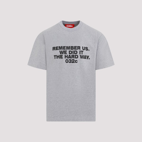 Shop 032c Consensus American-cut T-shirt Xl In Grey Melange