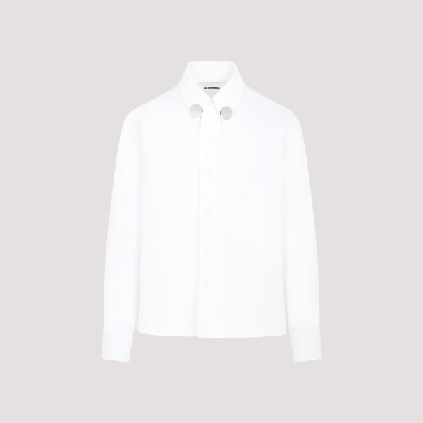 Shop Jil Sander Cotton Shirt 40 In Optic White