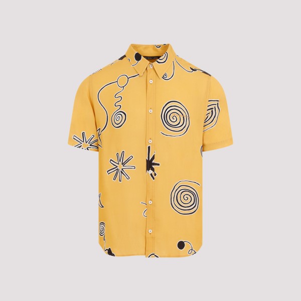 Jacquemus La Chemise Melo Viscose S/s Shirt In Yellow