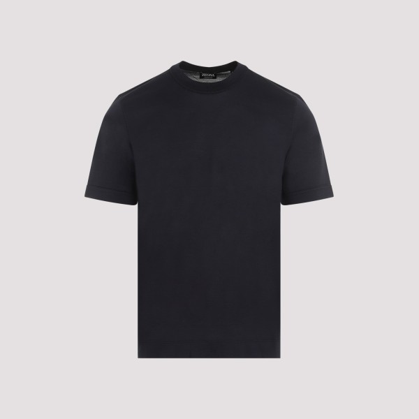 Shop Zegna Leggerissimo T-shirt 50 In Blue Navy