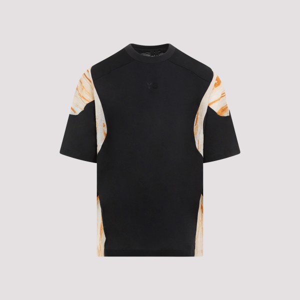 Shop Y-3 Rust Dye Short Sleeve T-shirt S In Black Multi Camo