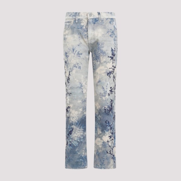 Ralph Lauren Collection 750 Straight Jeans In Blue Pearl Multi