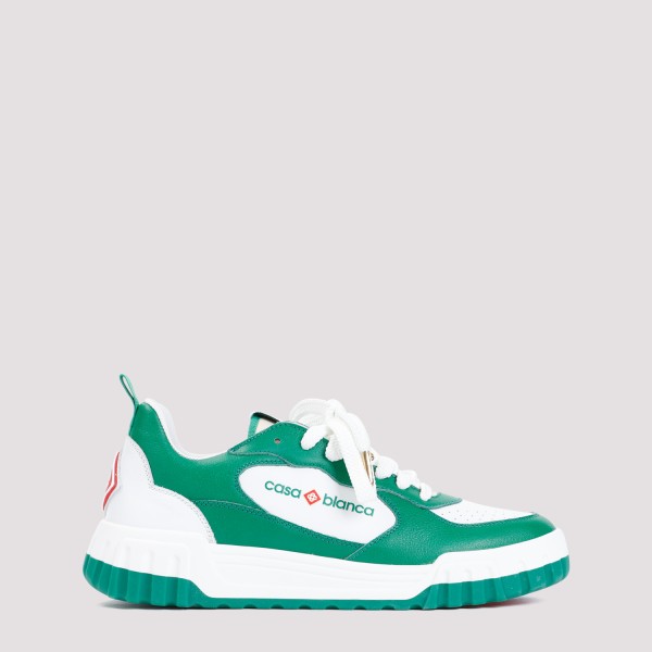 Shop Casablanca Tennis Court Sneakers 8+ In Green White