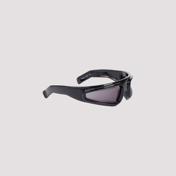 Rick Owens Shiny Ryder Sunglasses In Black