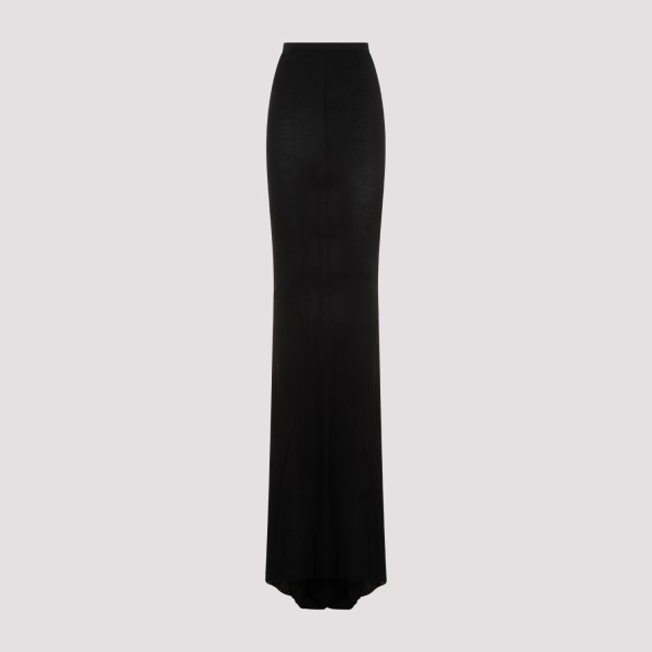Shop Rick Owens Pillar Long Skirt 40 In Black