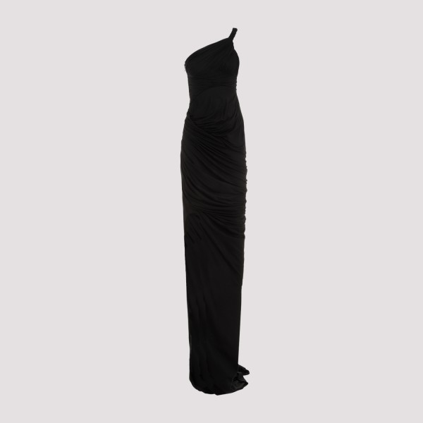 Shop Rick Owens Lido Draped Gown 38 In Black