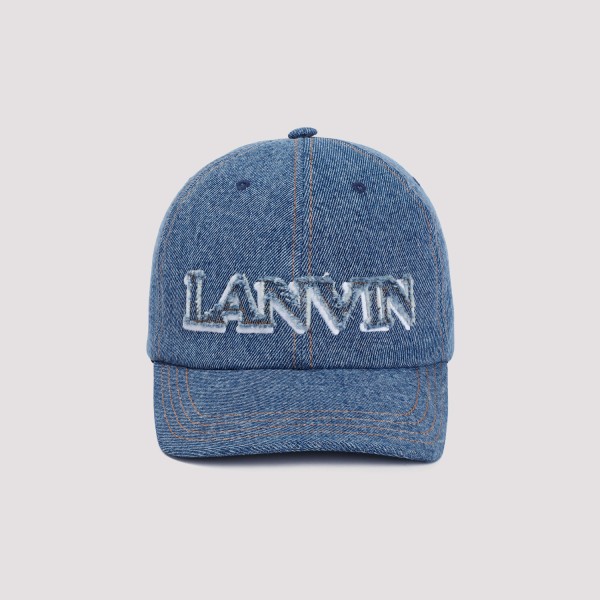 Shop Lanvin Denim Baseball Cap 60 In Denim Blue