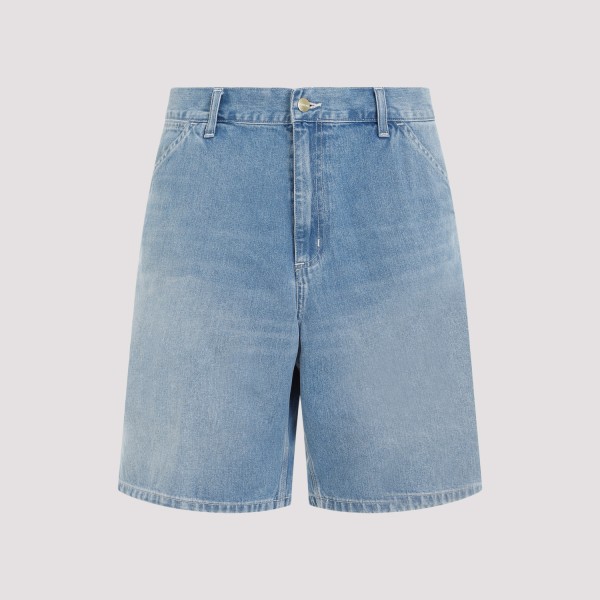 Shop Carhartt Wip Simple Shorts 33 In Blue Light True Washed