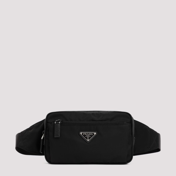 Shop Prada Re-nylon And Saffiano Belt Bag Unica In F Nero