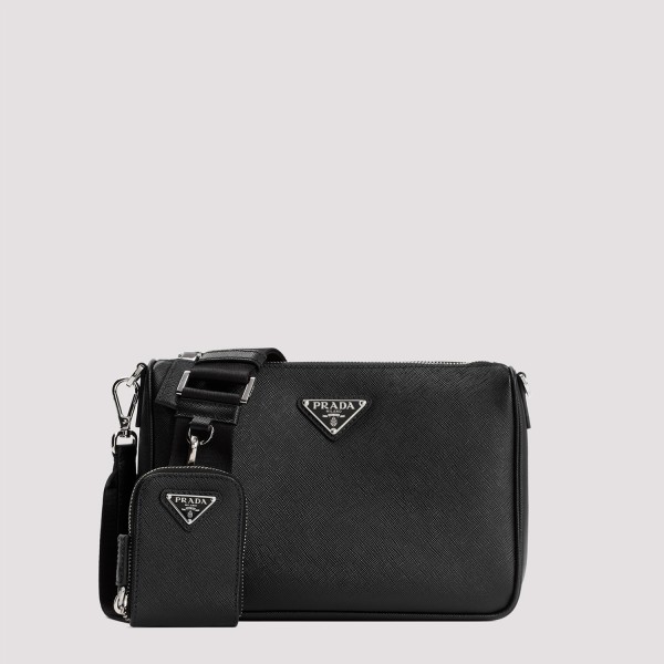 Prada Saffiano Crossbody Bag In Black
