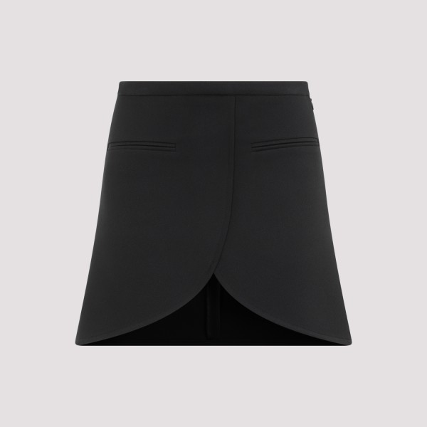Shop Courrèges Courreges Ellipse Twill Mini Skirt 38 In Black