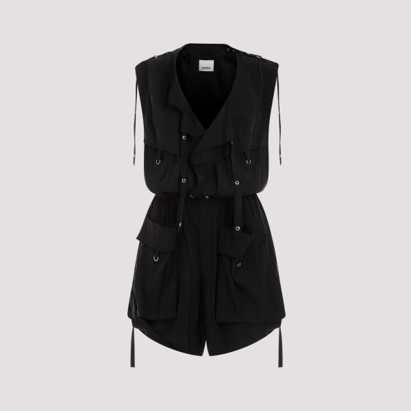 Shop Isabel Marant Hanelor Jumpsuit 34 In Fk Faded Black