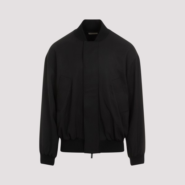 Shop Fear Of God Double Layer Bomber Jacket M In  Black
