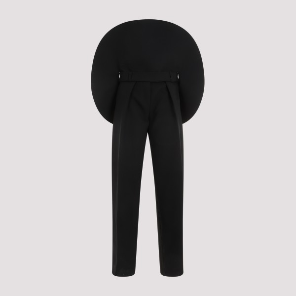 Shop Jacquemus Le Pantalon Rond Pants 34 In  Black