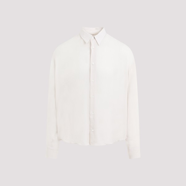 Ami Alexandre Mattiussi Ami Viscose Boxy Fit Shirt S In White
