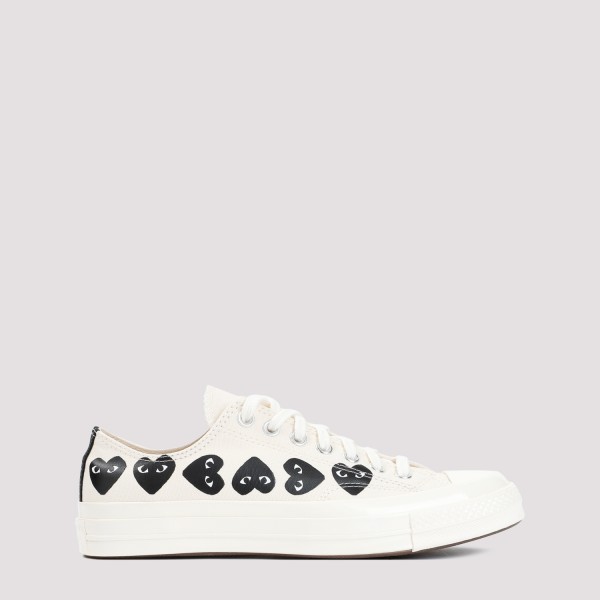 Comme Des Garçons Play Comme Des Garçonsplay Multi Heart Low Top Sneakers 12 In White