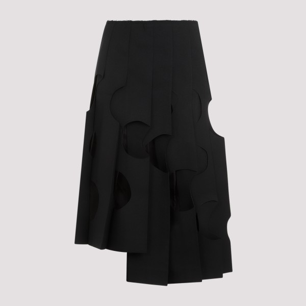 Shop Comme Des Garçons Midi Skirt M In Black